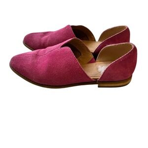 Frye and Co. Pink Suede D'Orsay Pointed Toe Flats Shoes‎ Size 5.5M